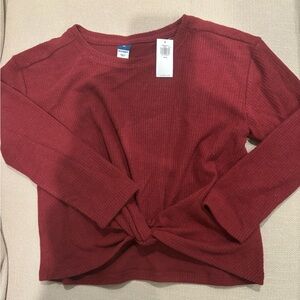 Old Navy Red Ribbed light weight sweater